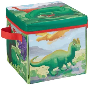 2-In-1 Convertible Dinosaur Toys Storage Bin & Pre-Historic Dinosaur Play