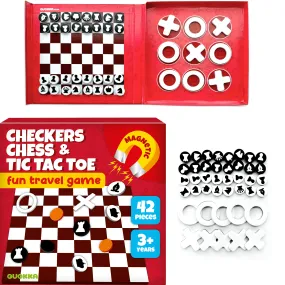 3 in 1 Chess Checkers Tic-Tac-Toe | Travel Games