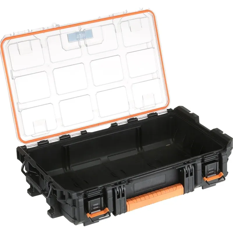 AEG Quickstack Clear Top Organiser with 10 Removable Tubs