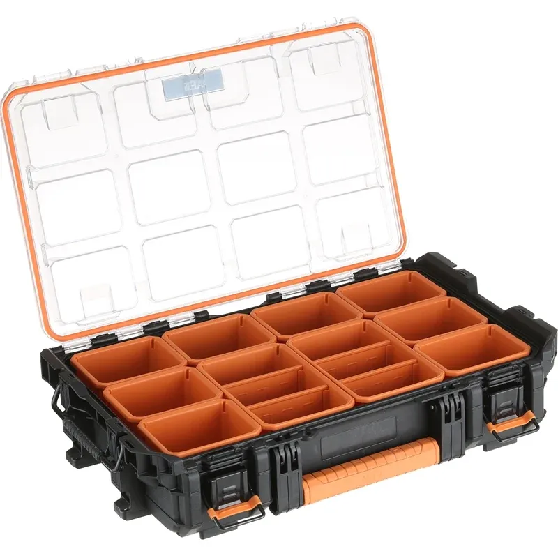 AEG Quickstack Clear Top Organiser with 10 Removable Tubs