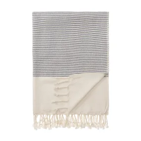 Bolu Hammam Towel [Grey blue & Natural white]