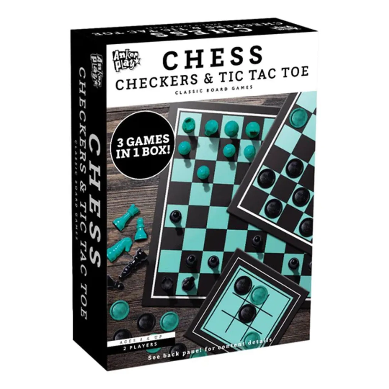 Checkers, Chess and Tic Tac Toe Game