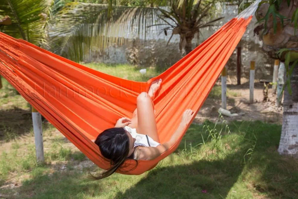 Colombian Double Hammock with Bamboo Stand