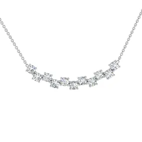 Diamond Checkerboard Bar Necklace