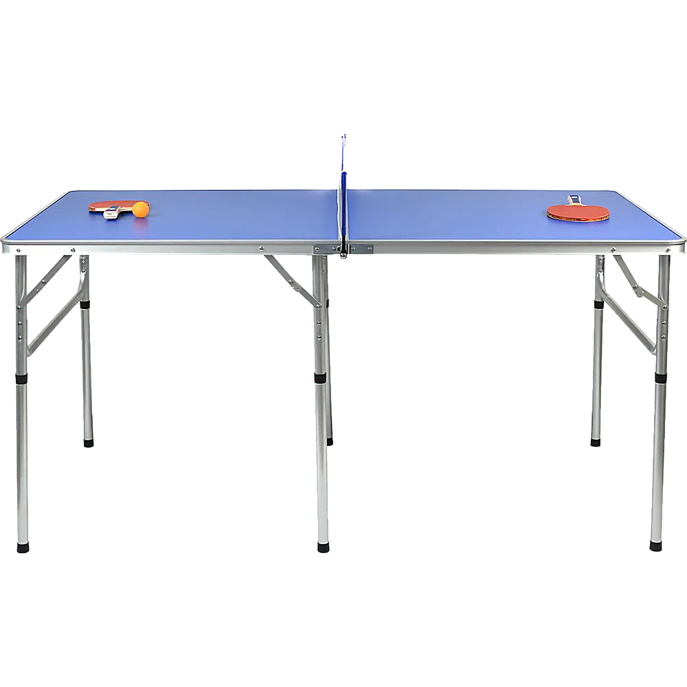 Foldable 152cm Ping Pong Table Set, PVC MDF, Indoor/Outdoor