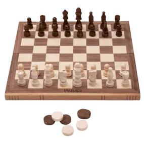 Folding Chess Set - Chess Draughts & Backgammon Set