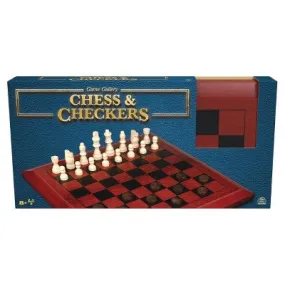 Game Gallery Chess & Checkers Wood Set