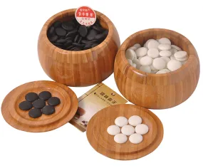 Go Stones Set with Bamboo Bowls