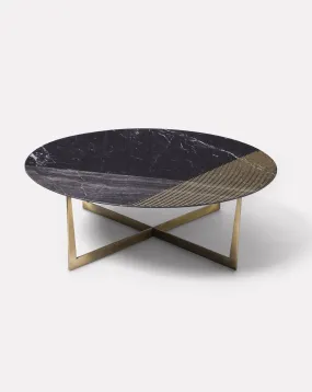 Gold Radius Marble Coffee Table I