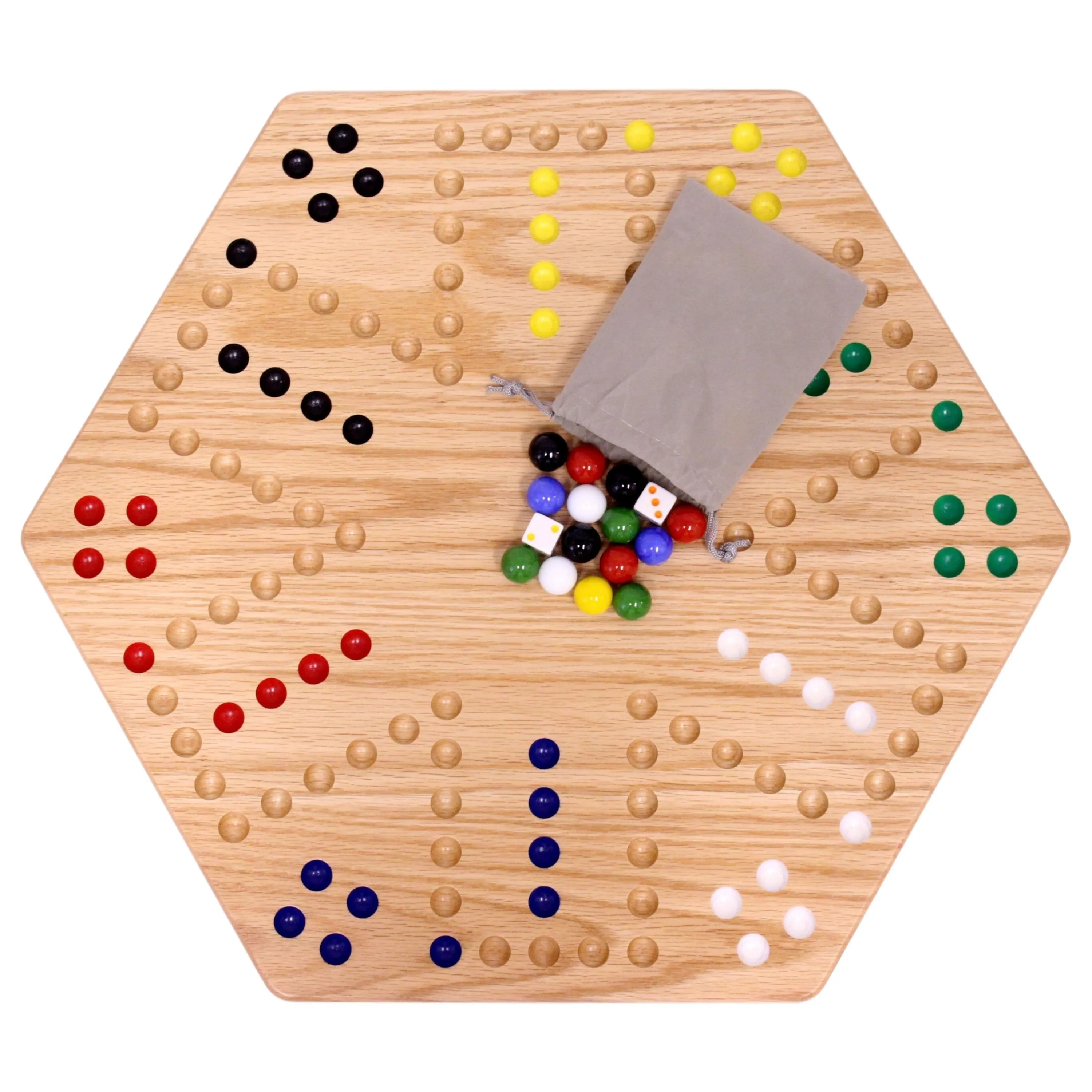 Hand-Painted Wooden Aggravation Game Board (Wahoo), Double-Sided