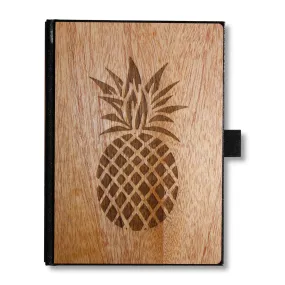 Handcrafted Wooden Journal / Planner (Laser-Engraved Pineapple)