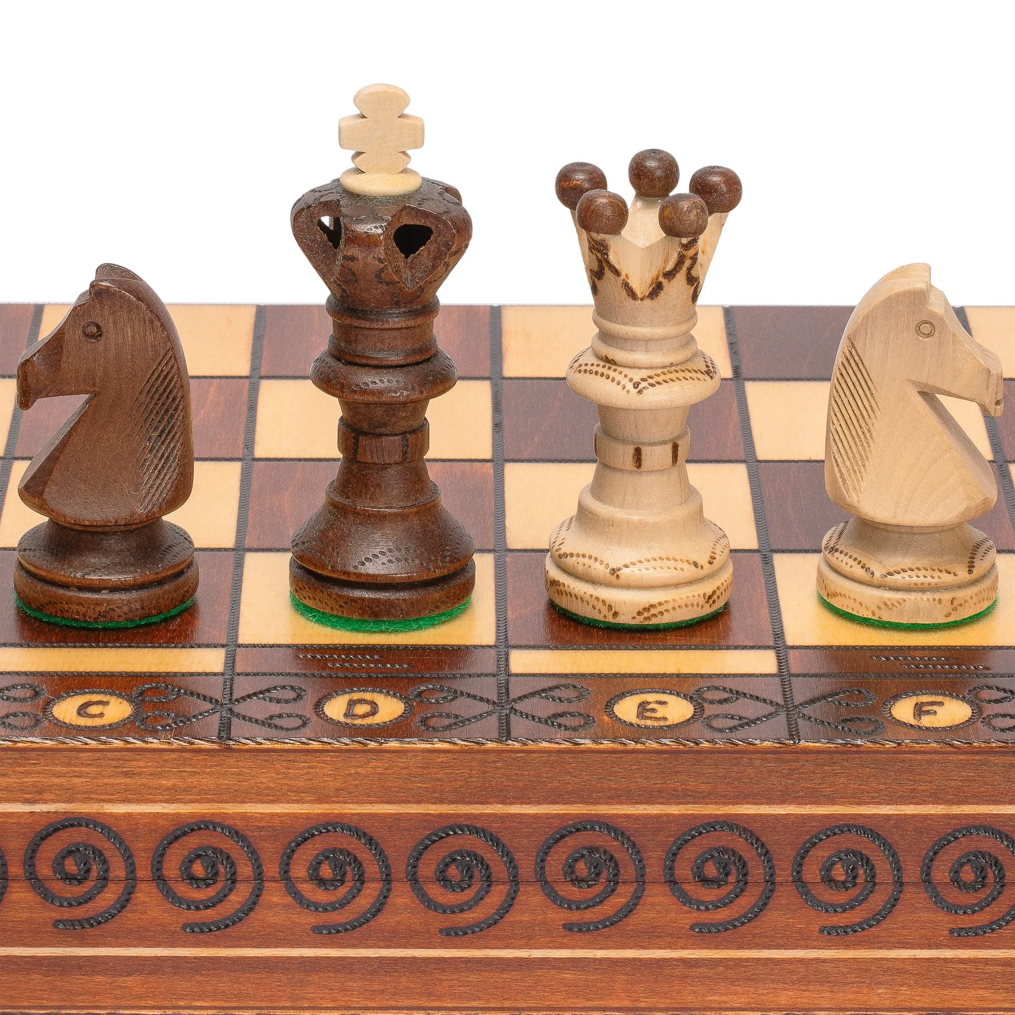 Husaria European International Chess Wooden Game Set, "Ambassador" - 21.7"