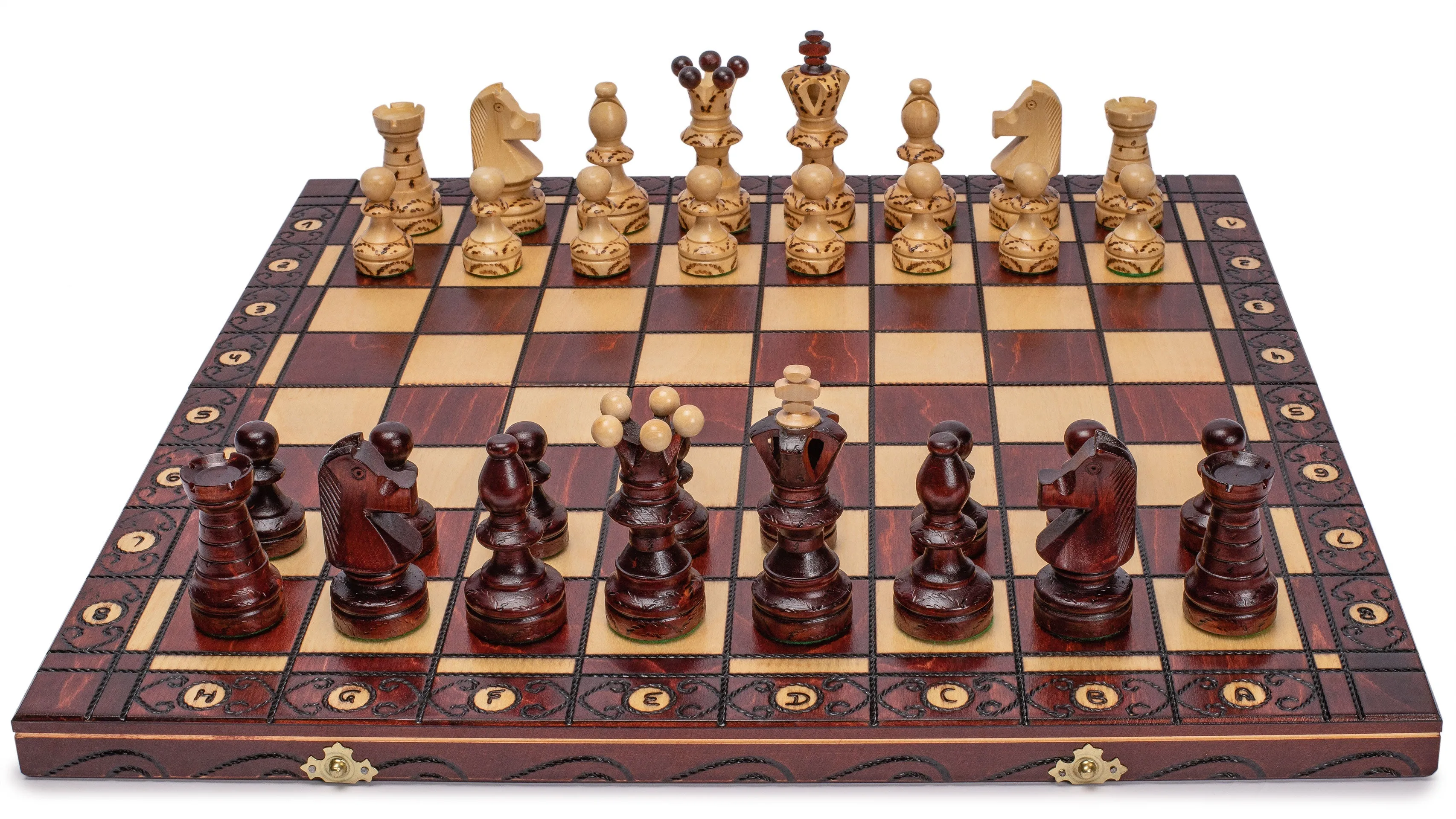 Husaria European International Chess Wooden Game Set, "Ambassador" - 21.7"