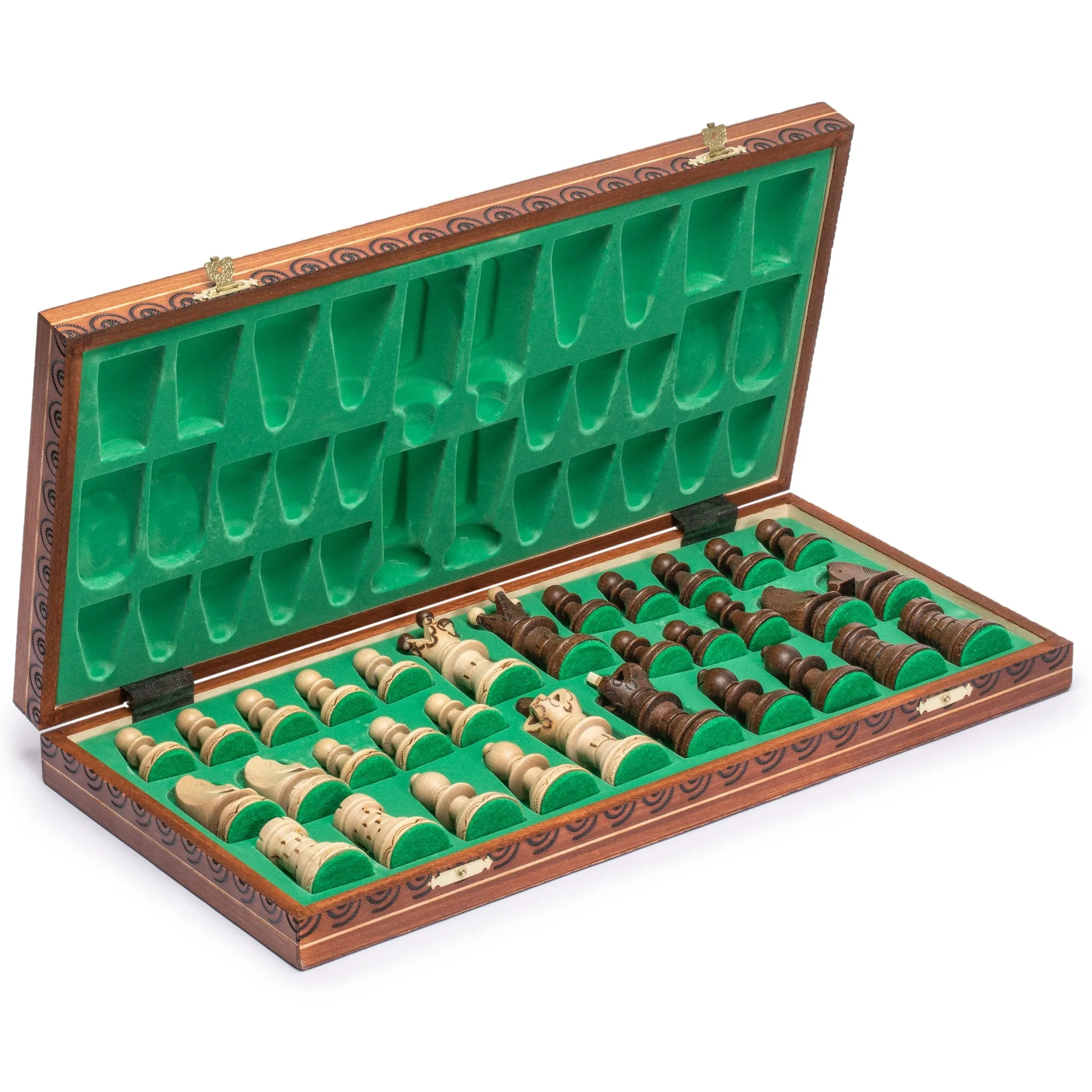 Husaria European International Chess Wooden Game Set, "Ambassador" - 21.7"