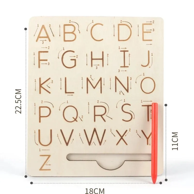 Montessori Double-Sided Alphabet Tracing Board - 324