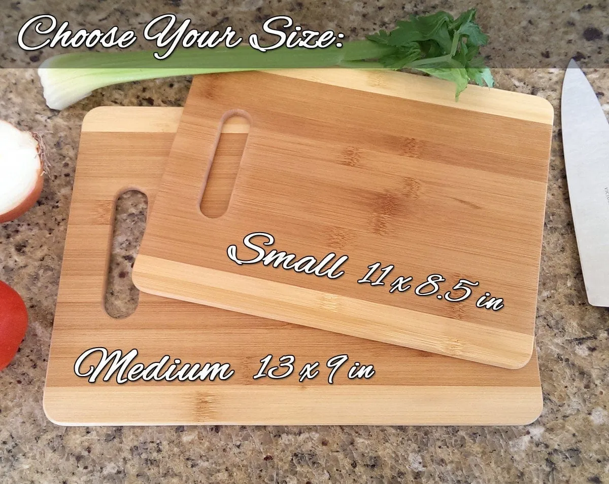 Mr Mrs Personalized Cutting Board Laser Engraved Christmas Gift for Couple, Mom, Wedding, Newlyweds, Anniversary, Engagement, Bridal Shower