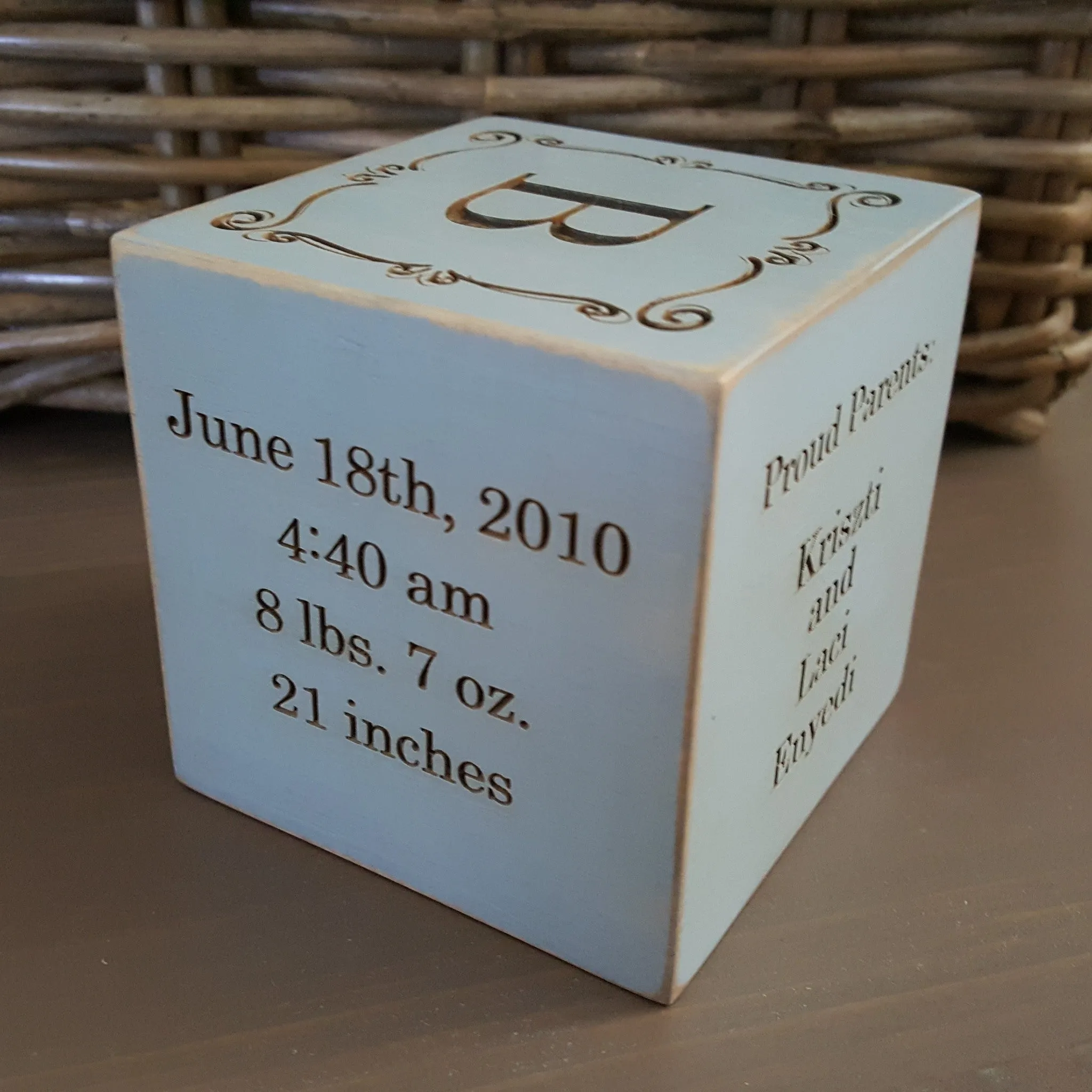 Personalized Baby Block Custom Engraved