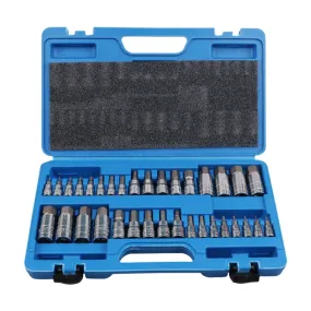 Precision CNC Hex Bit Socket Set 1/4 3/8 1/2 36pc RYNOMATE