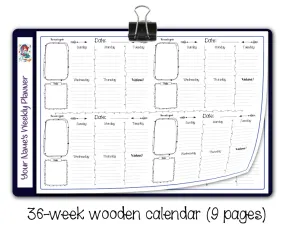 "Ariel (Little mermaid)" weekly planner (wooden)