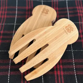 Salad Hands, Bamboo Salad Serving Set