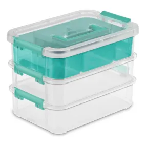 Sterilite Stack & Carry 3 Layer Storage Box